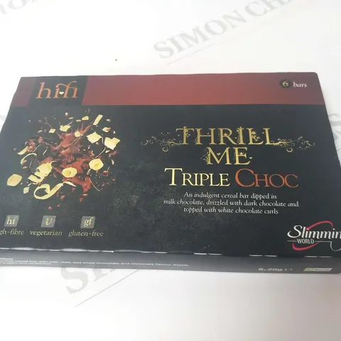 FIVE PACKS OF HIFI THRILL ME TRIPLE CHOC SLIMMING WORLD BARS(6 PER PACKS)