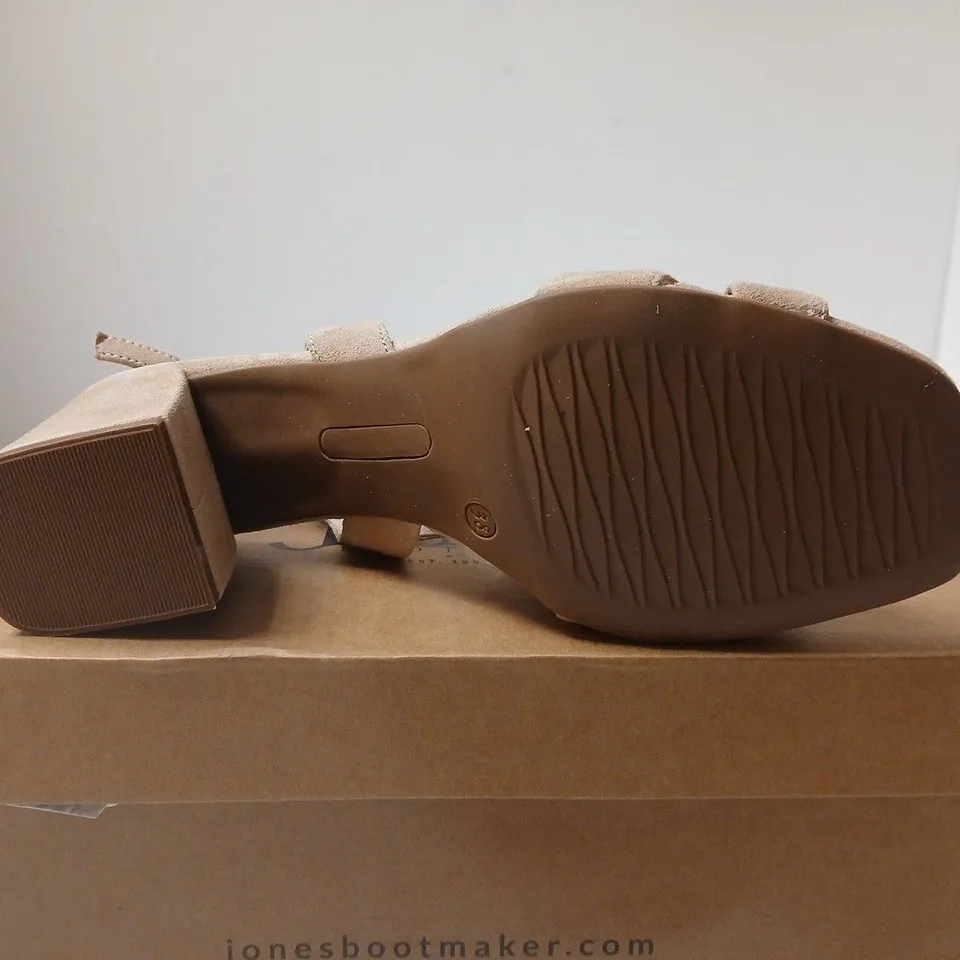 JONES BOOTMAKER TAUPE SUEDE SANDALS – UK 5 (EU 38)