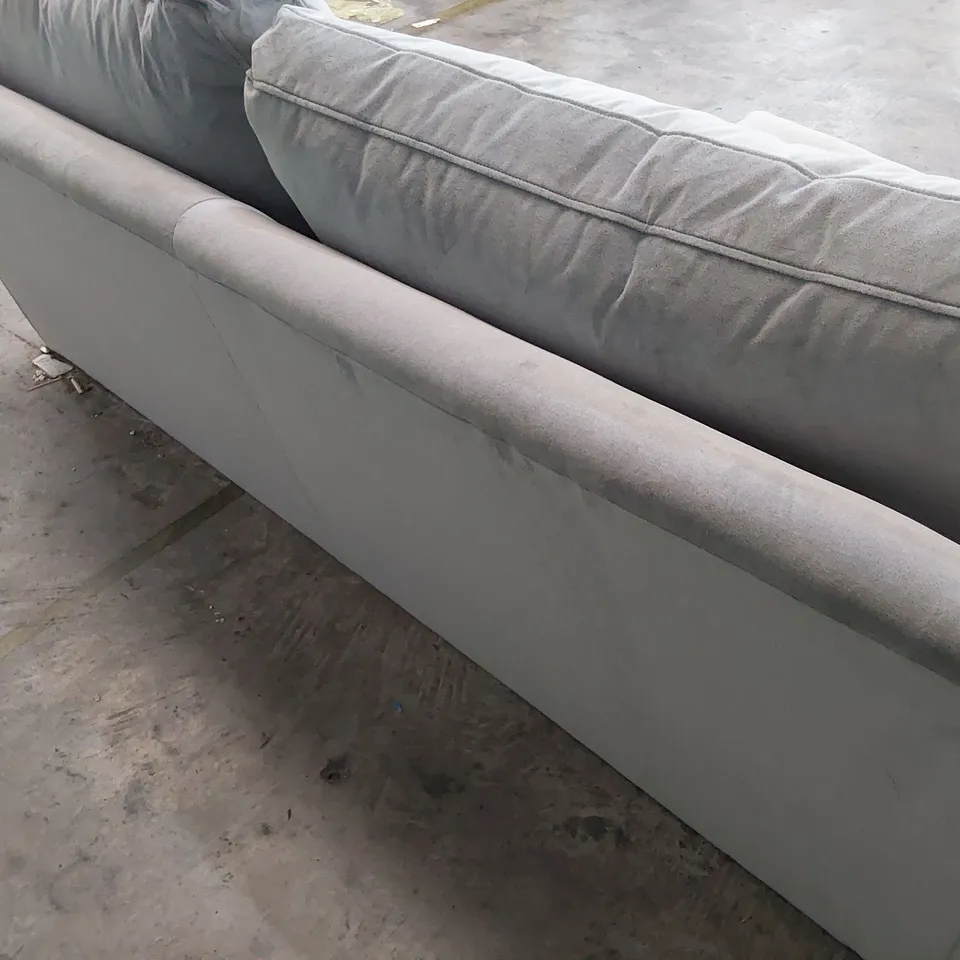 QUALITY BRITISH DESIGNER LOUNGE Co. BRIONY  2.5 SEATER SOFA GREY PLUSH FABRIC 