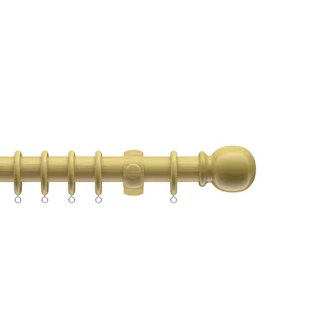 BOXED MADALENE WOOD SINGLE CURTAIN POLE