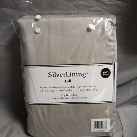 SILVERLINING LUFF KING DUVET SET – DUVET COVER + 2 PILLOWCASES