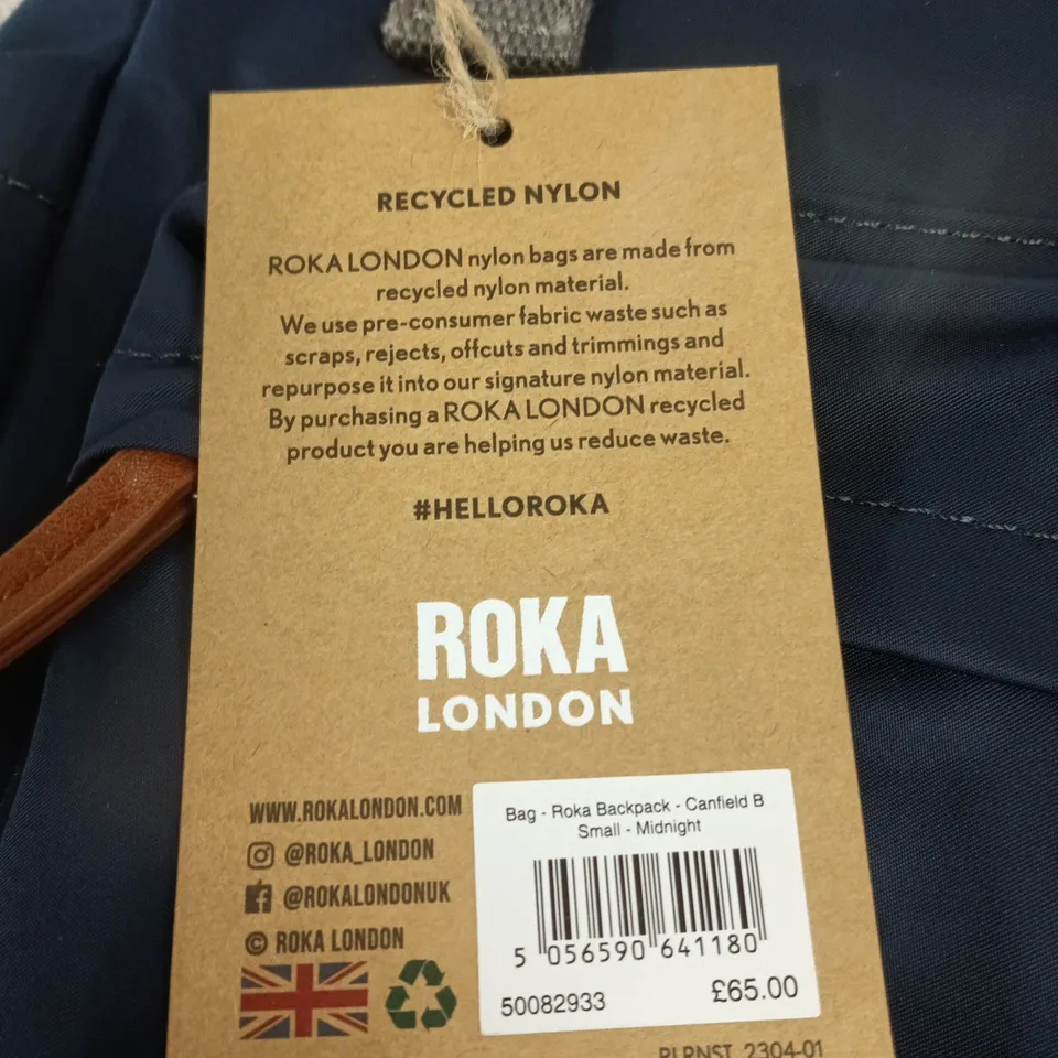 ROKA LONDON CANFIELD B SMALL BACKPACK – MIDNIGHT