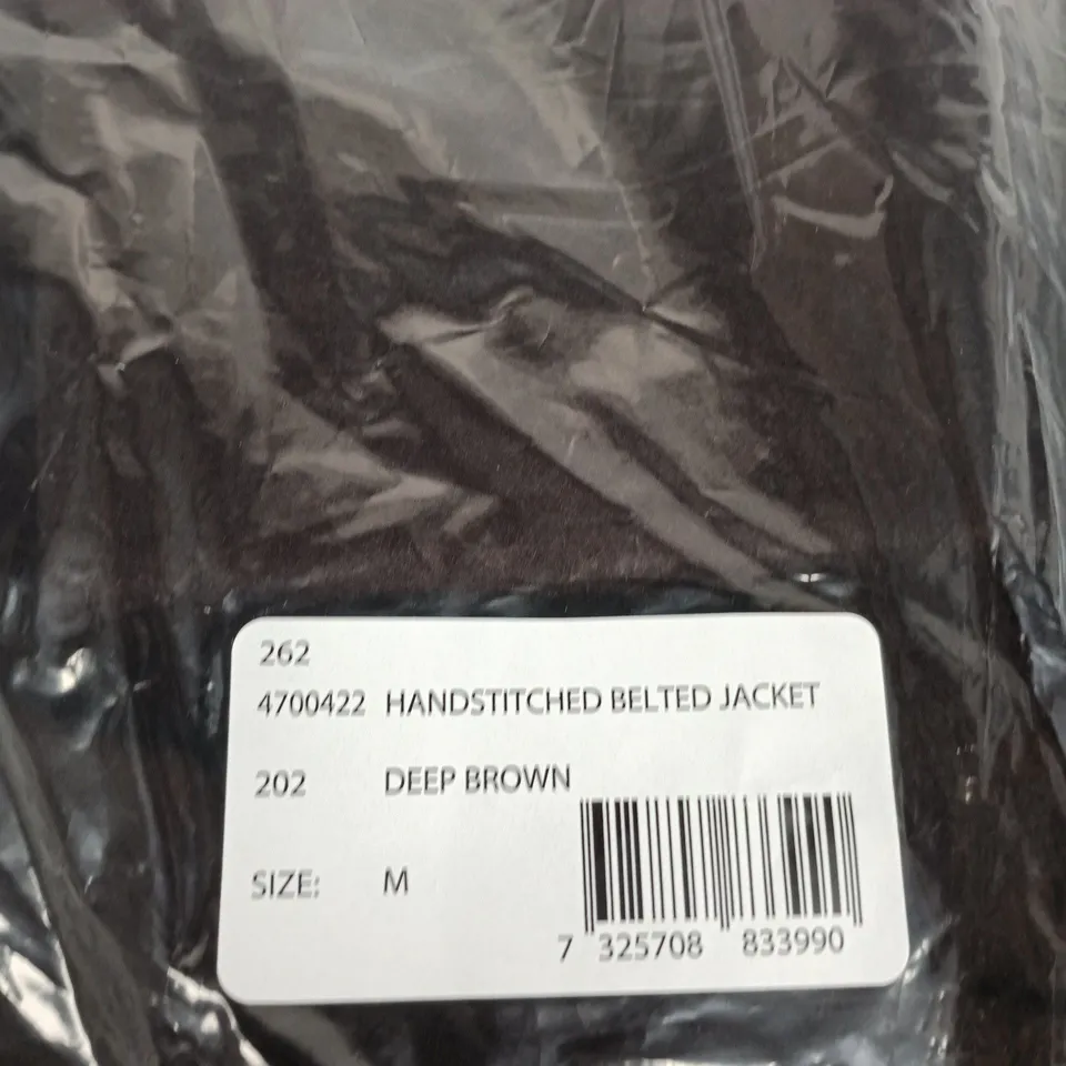 BAGGED GANT HANDSTITCHED BELTED JACKET - SIZE M