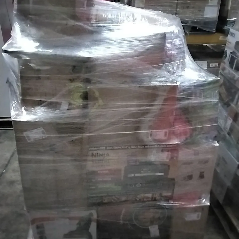 PALLET OF APPROXIMATELY 29 UNPROCESSED RAW RETURN HOUSEHOLD AND ELECTRICAL GOODS TO INCLUDE; BBQ GRILL, VAX, AIR FRYER, CORDLESS HANDVAC