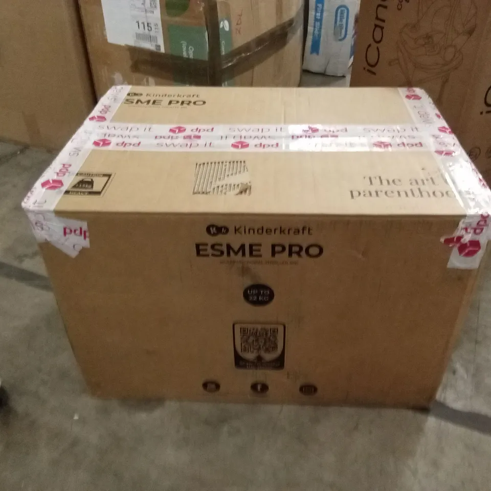 BOXED KINDERKRAFT ESME PRO 3-IN-1 TRAVEL SYSTEM - BLACK