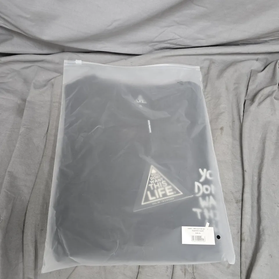 BAGGED YOU DONT WANT THIS LIFE REFLECTIVE PAINTER TEE - SIZE XL
