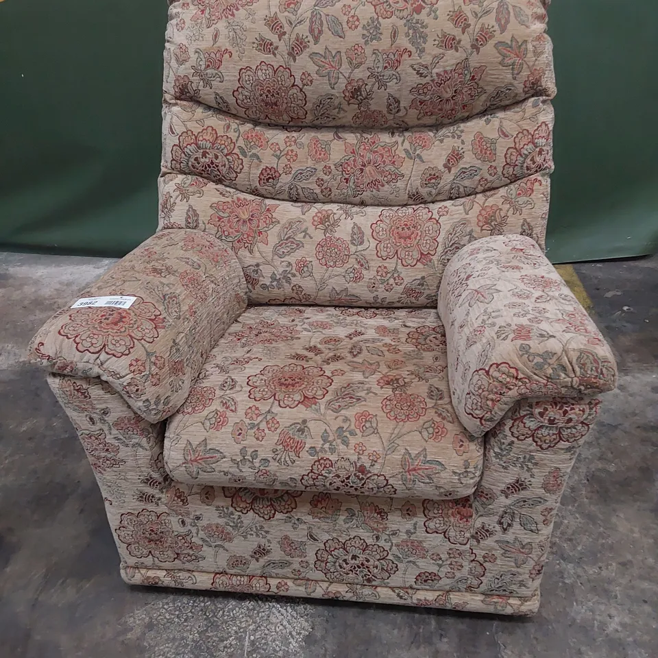 QUALITY BRITISH DESIGNER G PLAN MALVERN EASY CHAIR CONISTON ANTIQUE FABRIC 