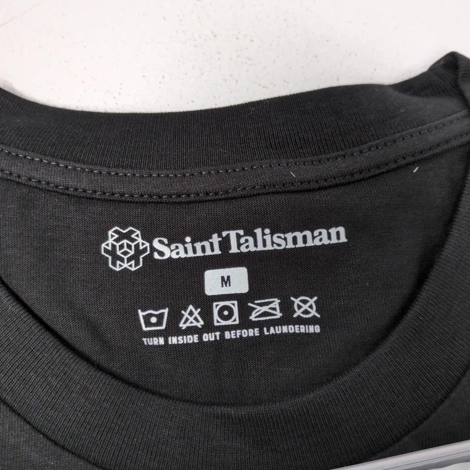 SAINT TALISMAN T-SHIRT – BLACK, UK MEDIUM (M)