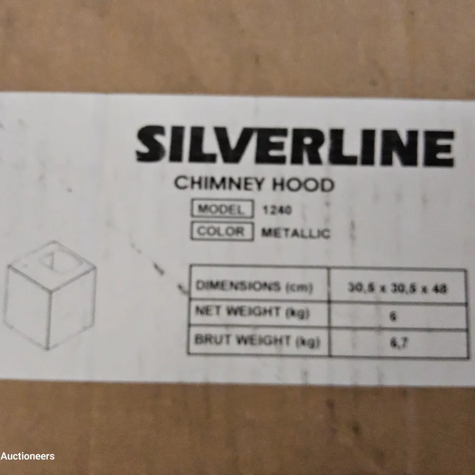 BOXED SILVERLINE CHIMNEY HOOD EXTERNAL EXTRACTER UNIT Model 1240