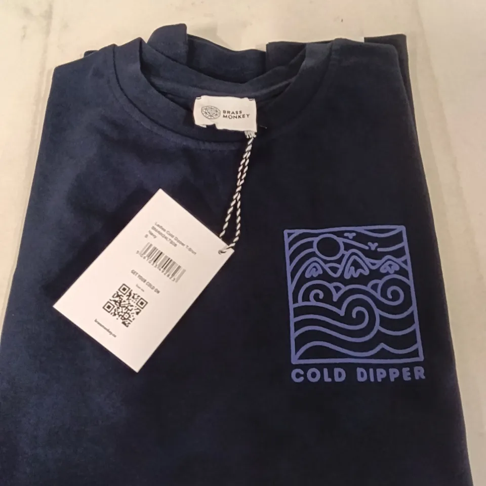 BOX OF BRASS MONKEY T-SHIRTS - NAVY SIZE S APPROXIMATELY 10