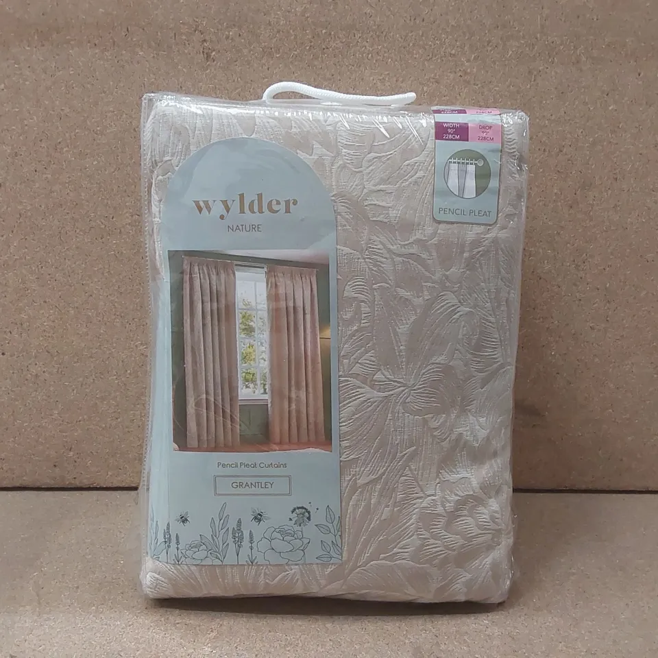 BAGGED WYLDER NATURE PENCIL PLEAT CURTAINS - 228 x 228cm
