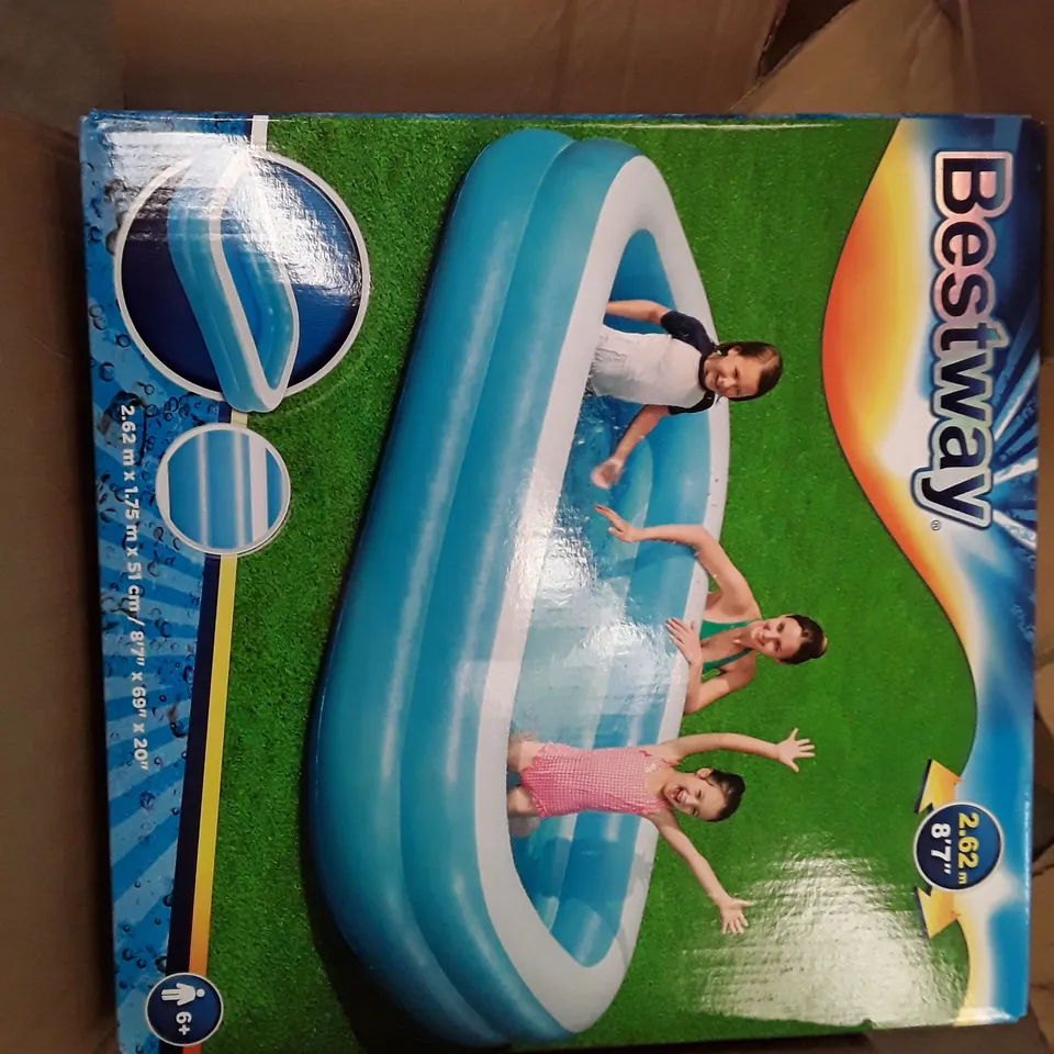 BOXED BESTWAY 2.62M INFLATABLE POOL 