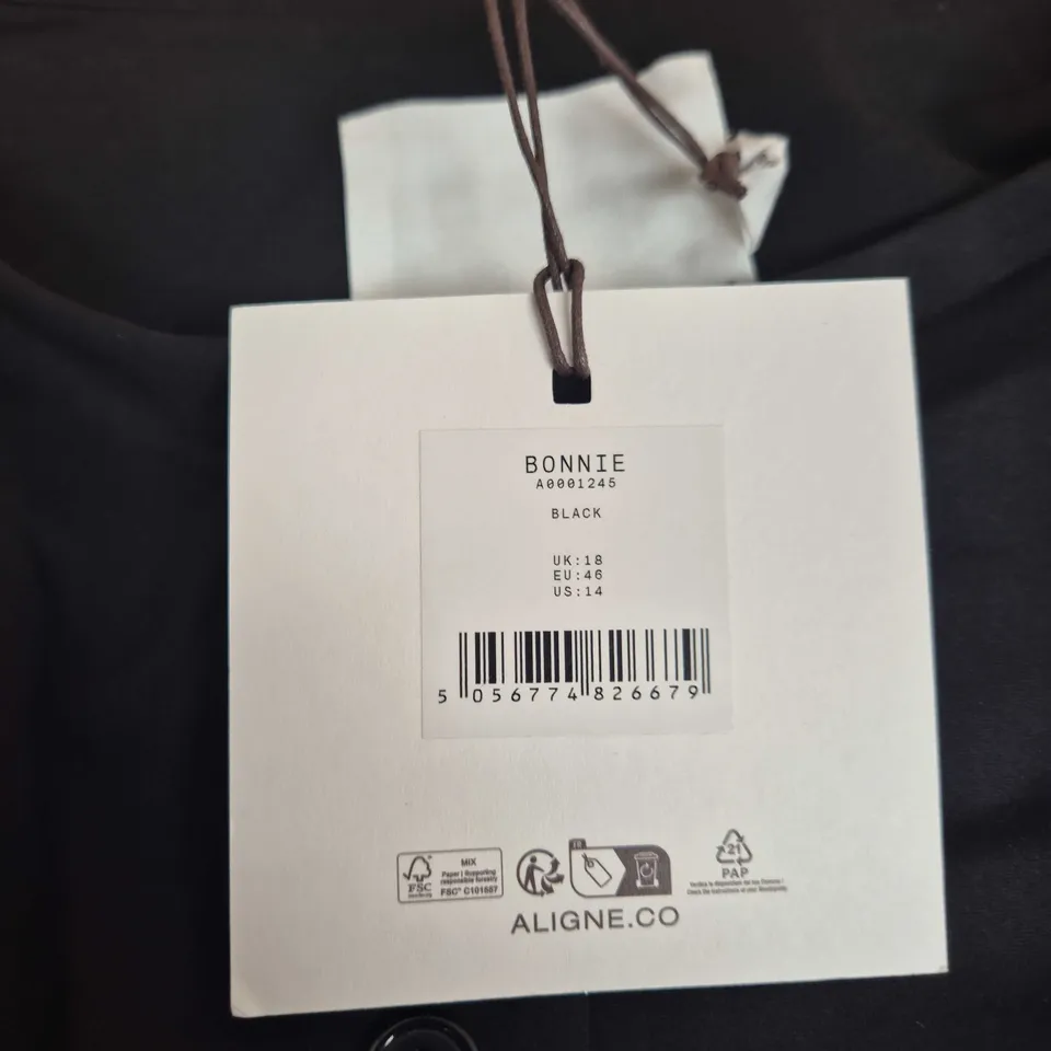 ALIGNE BONNIE BLACK WOMEN’S TOP – UK 18 (EU 46, US 14)