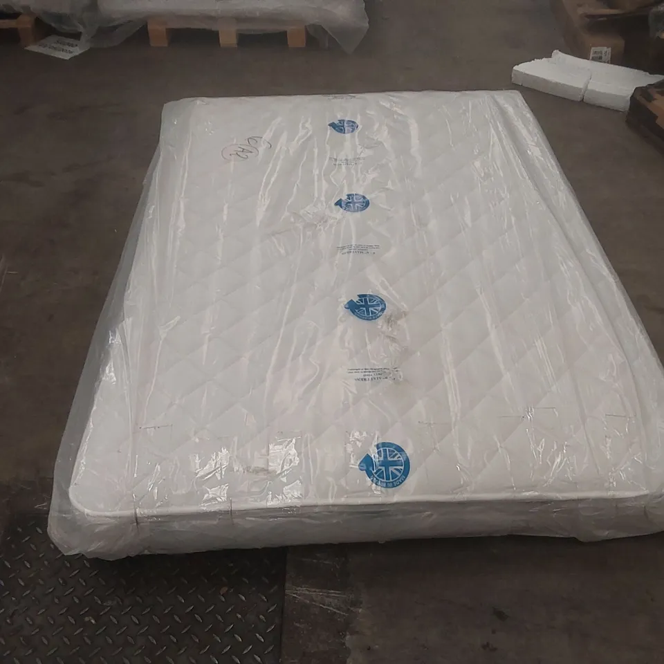 QUALITY BAGGED DOUBLE 135cm AIRSPRUNG LUXURY QUILTED MEDIUM MATTRESS