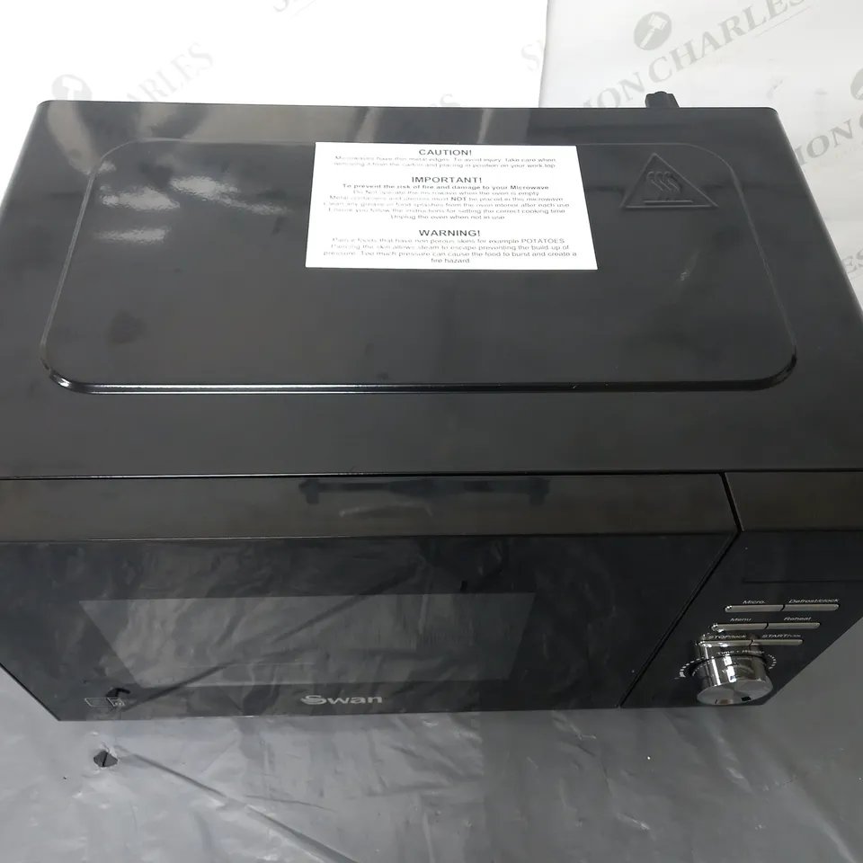 BOXED SWAN 20L 700W DIGITAL MICROWAVE IN BLACK / COLLECTION ONLY  RRP £64
