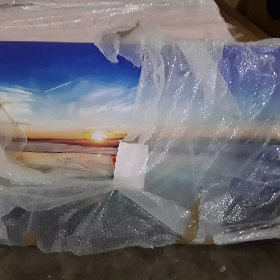 TURQUOISE OCEAN SWELL BEACH - WRAPPED CANVAS