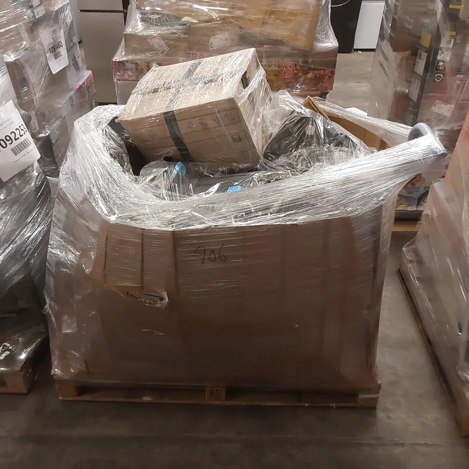 PALLET OF APPROXIMATELY 21 UNPROCESSED RAW RETURN HOUSEHOLD AND ELECTRICAL GOODS TO INCLUDE;