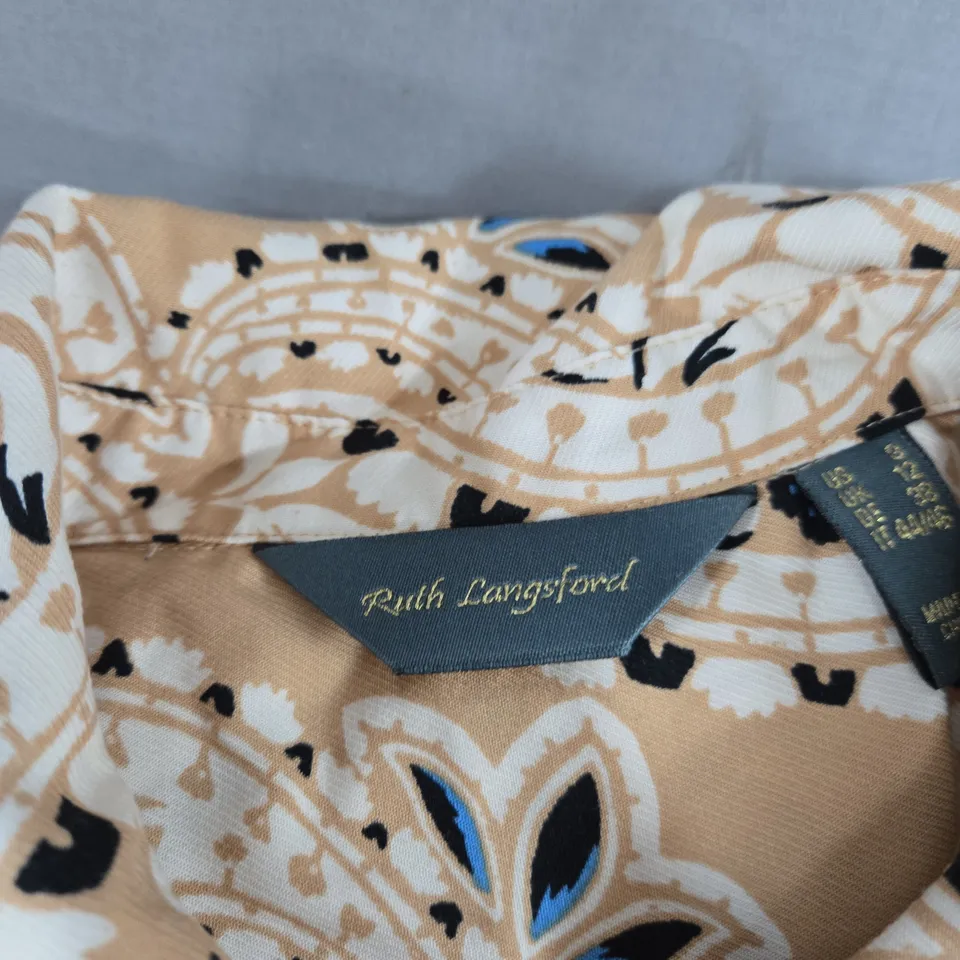 RUTH LANGFORD WOMEN'S BLOUSE – PAISLEY PRINT, UK 12 (US 8)