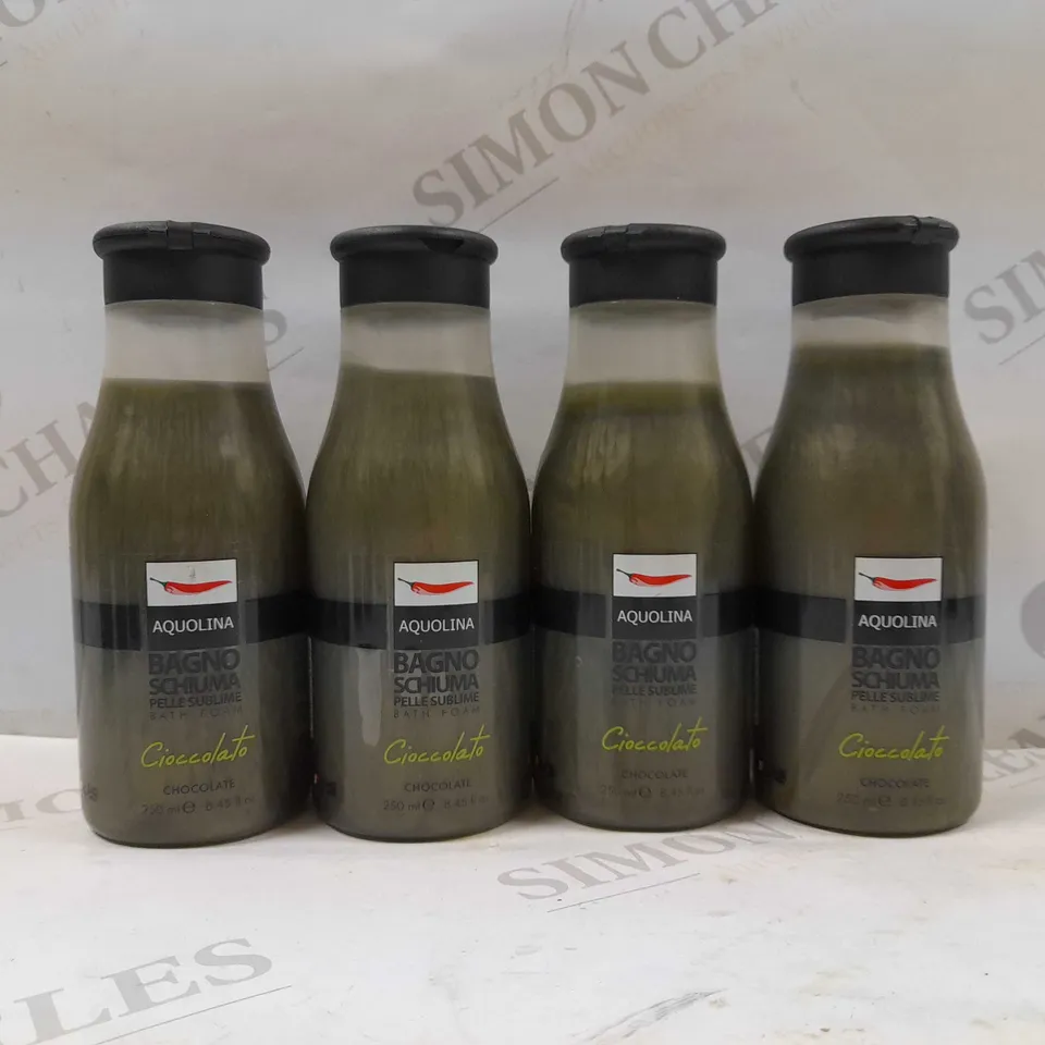 BOX OF APPROX 8 ASSORTED AQUOLINA - TRADICIONAL BATH FOAM CHOCOLATE 250 ML