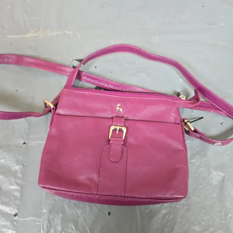 ASHWOOD LEATHER CROSSBODY BAG IN PURPLE