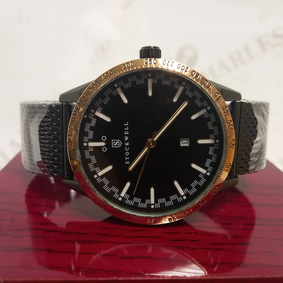 STOCKWELL DATE DIAL MESH STRAP WRISTWATCH RRP £650