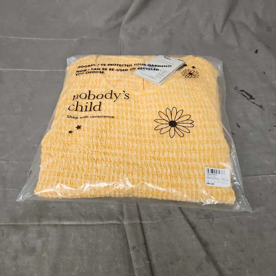 BAGGED NOBODY'S CHILD SLEEVELESS CHARLIE MIDAXI DRESS IN YELLOW SIZE 8