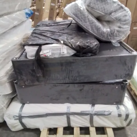 PALLET CONTAINING DIVAN BED BASE AND SELECTION OF MATTRESSES 