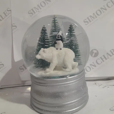 BOXED SANTA EXPRESS CHRISTMAS CHARACTER MUSICAL WATER SPINNER