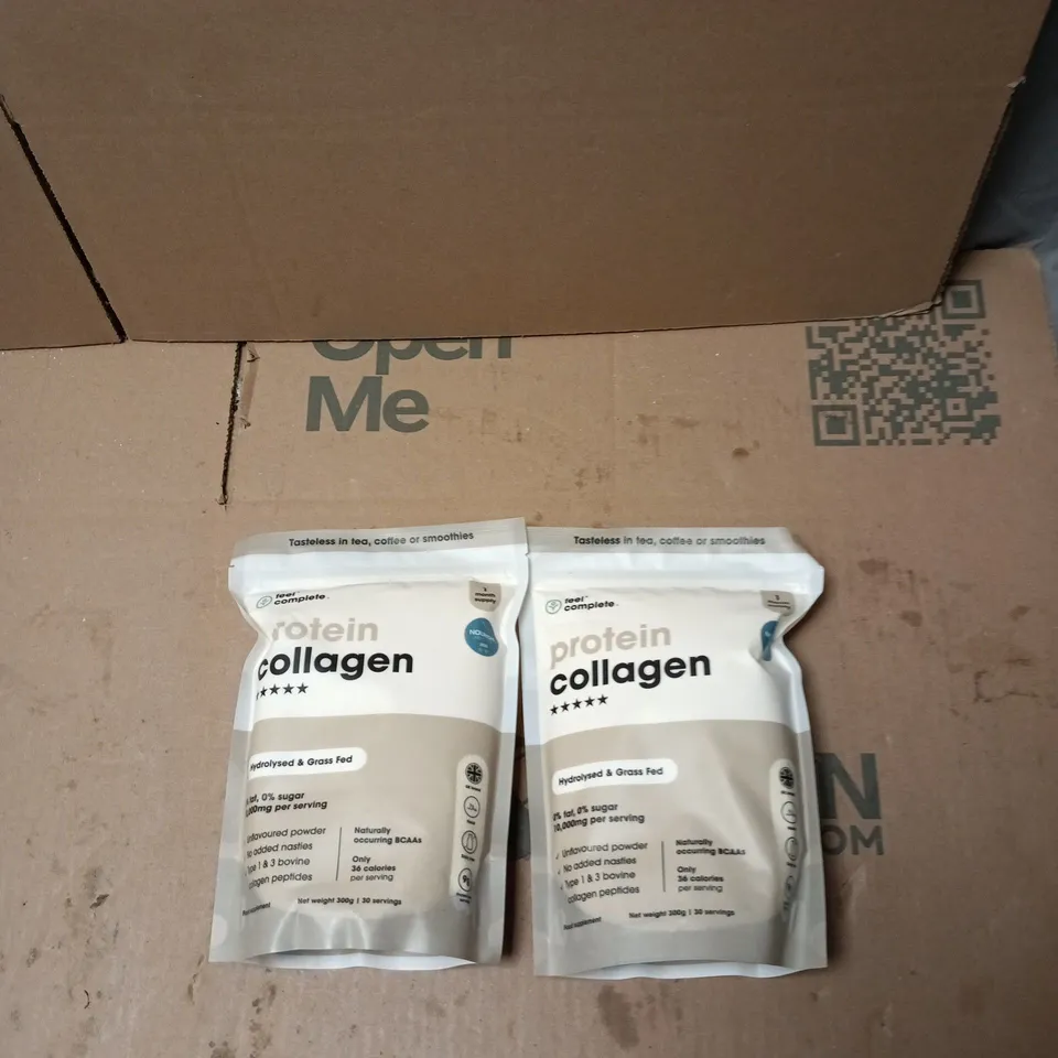 PROTEIN COLLAGEN POWDER – HYDROLYSED & GRASS FED, 2 X 300G (FEEL COMPLETE)