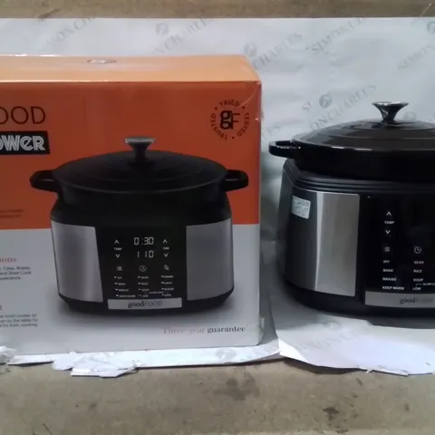 BOXED TOWER 12IN1 CAST IRON MULTI COOKER SILVER