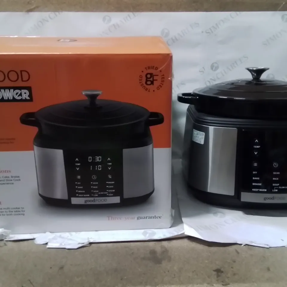 BOXED TOWER 12IN1 CAST IRON MULTI COOKER SILVER