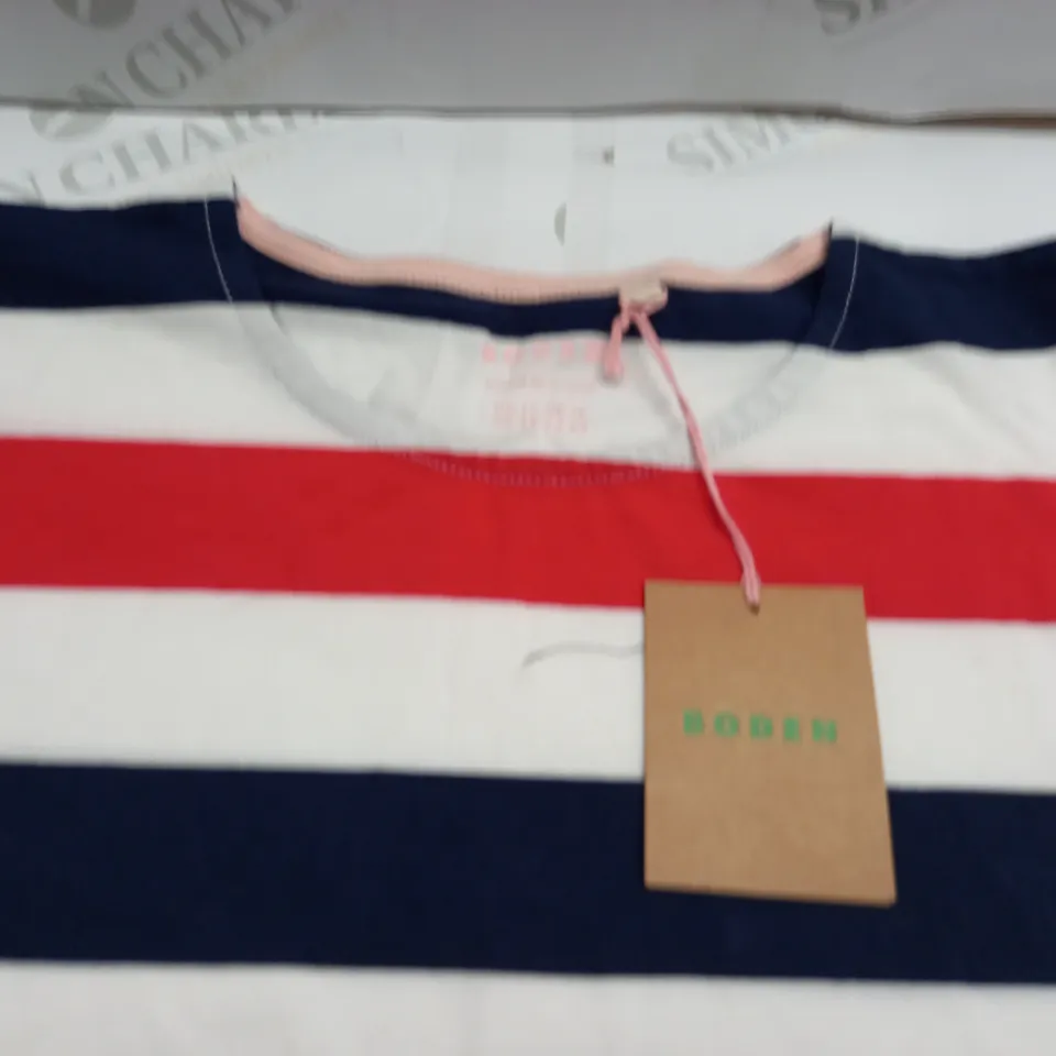 BODEN LONG SLEEVE STRIPED DRESS - UK 14