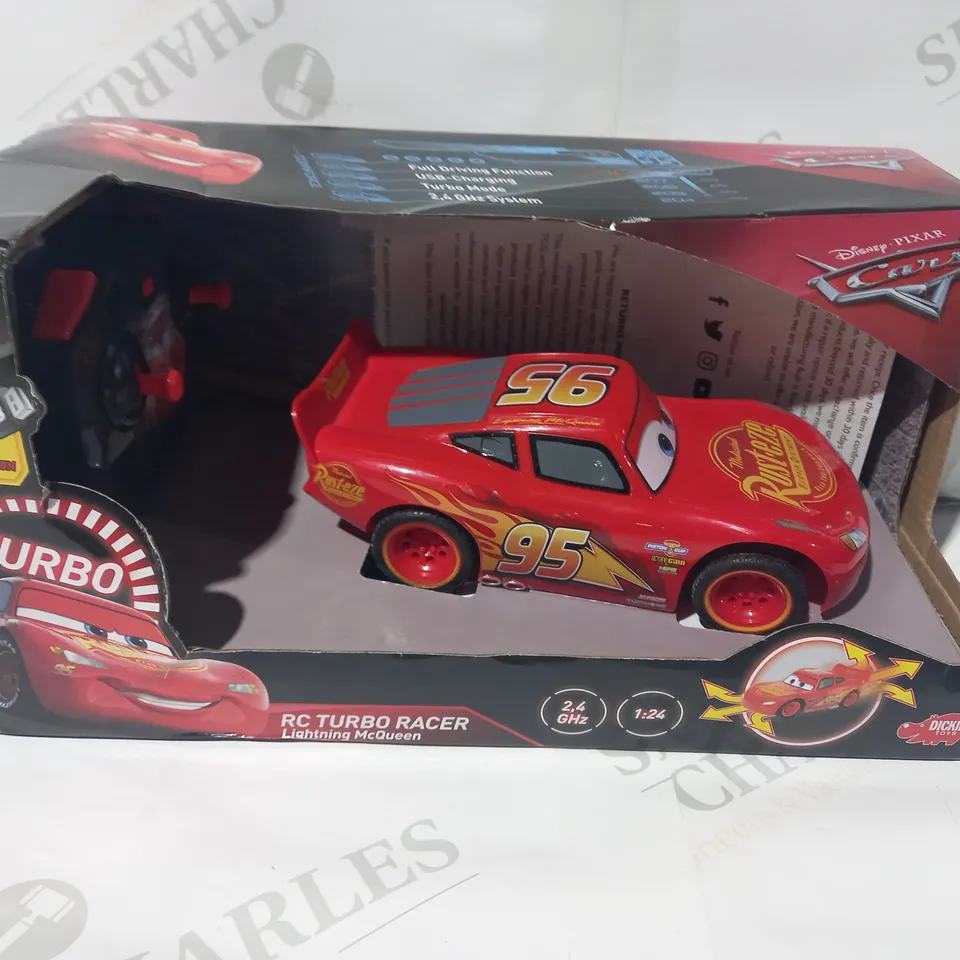 DISNEY PIXAR CARS LIGHTNING MCQUEEN RC TURBO RACER