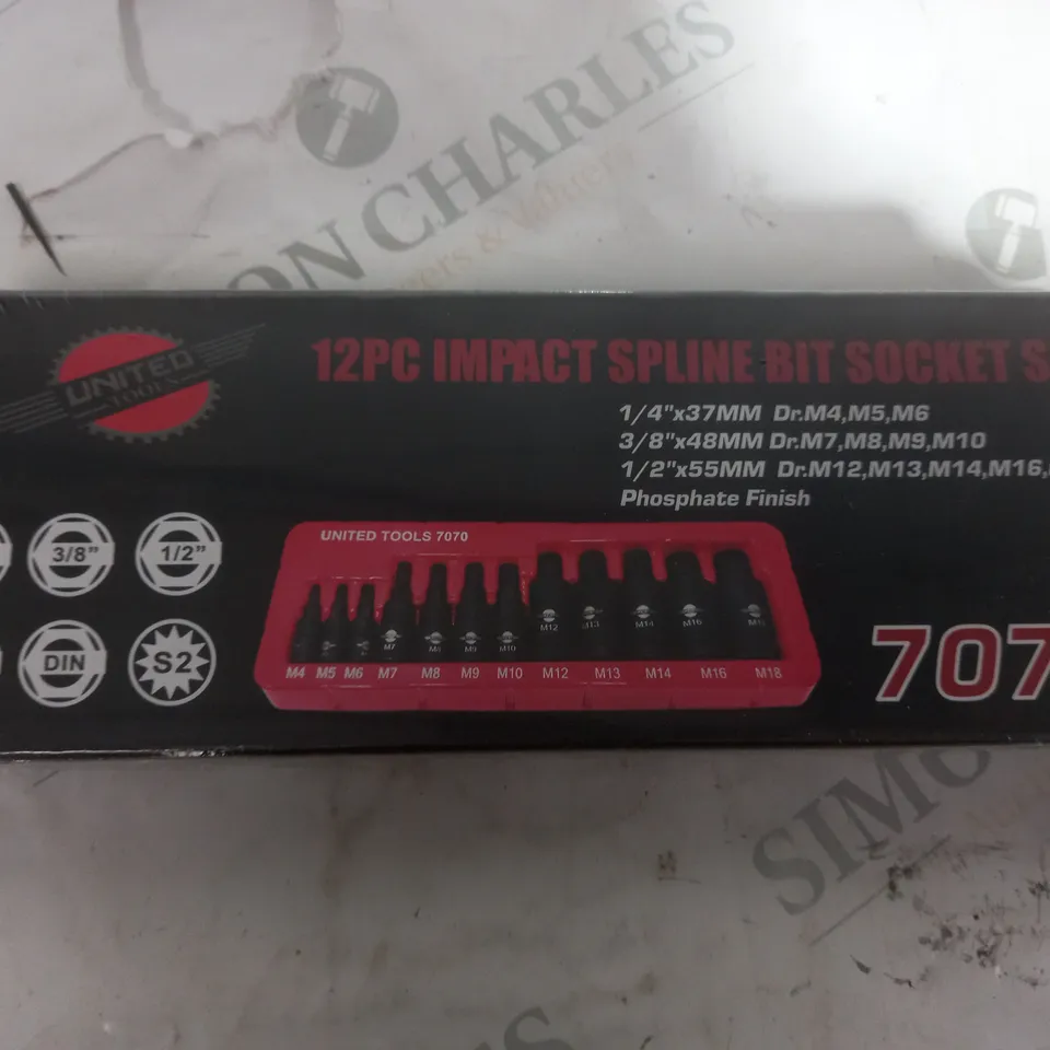 UNITED TOOLS 12PC IMPACT SPLINE BIT SOCKET SET 