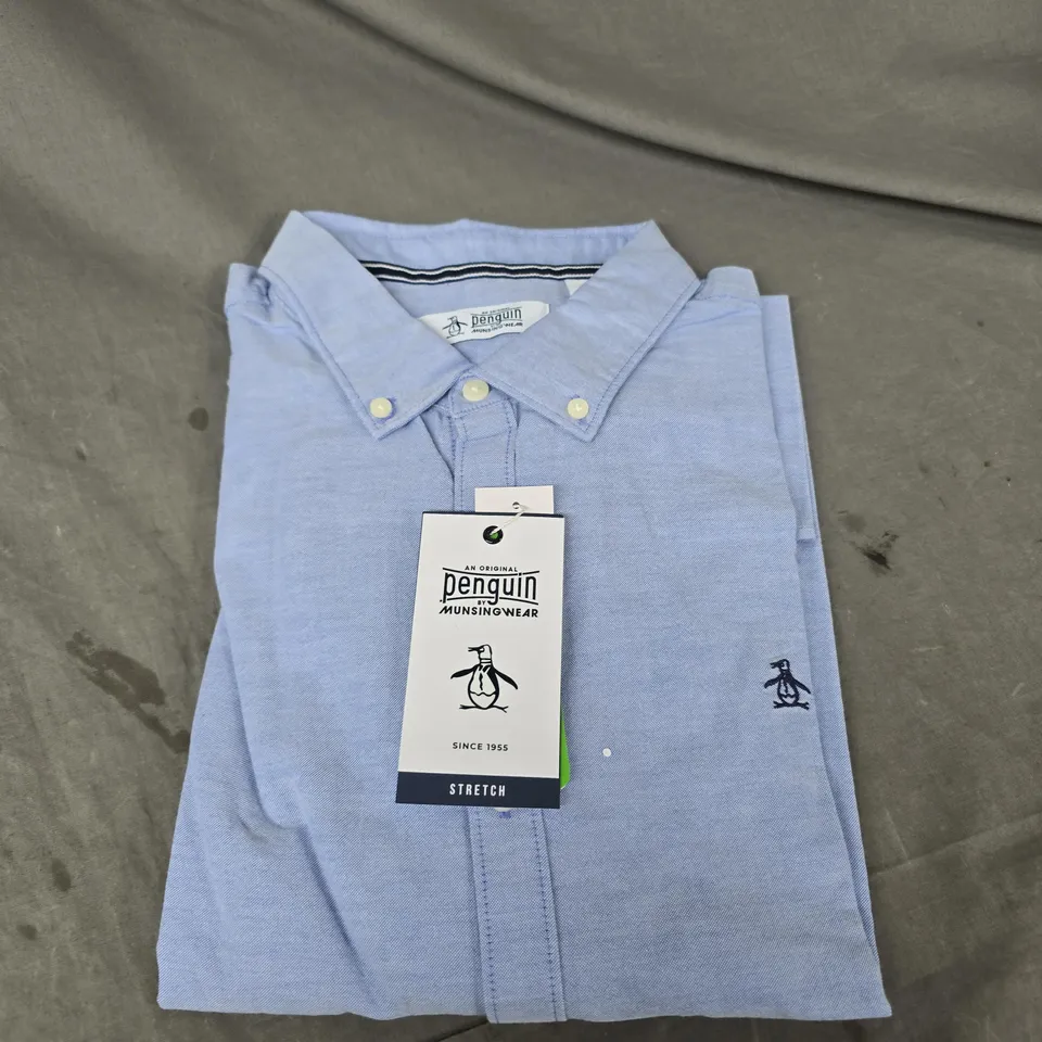 PENGUIN BY MUNSINGWEAR MEN'S OXFORD SHIRT – AMPARO BLUE, SIZE XTRA LARGE 