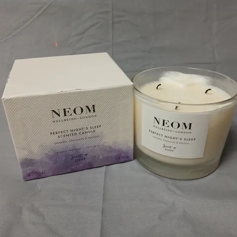 NEOM PERFECT NIGHT'S SLEEP SCENTED CANDLE (LAVENDER, CHAMOMILE & PATCHOULI), 420G