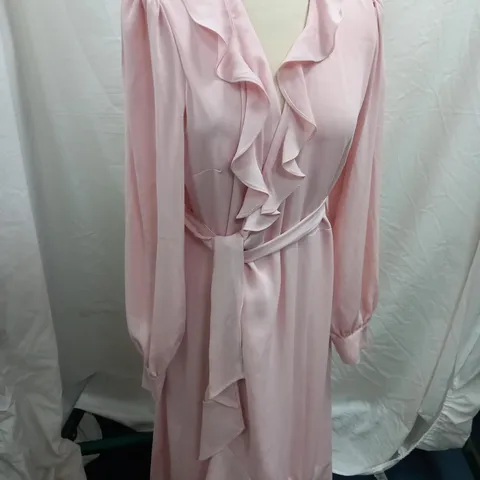 PHASE EIGHT SOFT ROSE DAISY FRILL DRESS - UK SIZE 12