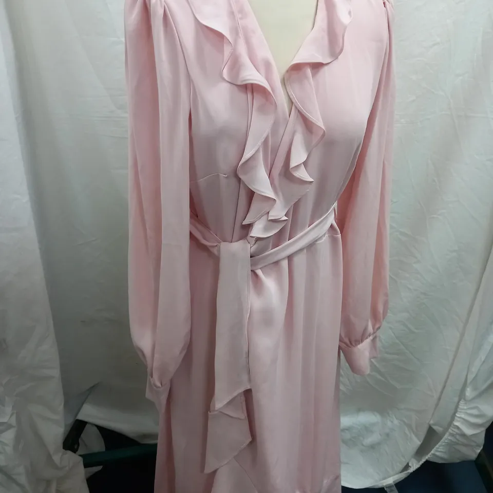 PHASE EIGHT SOFT ROSE DAISY FRILL DRESS - UK SIZE 12