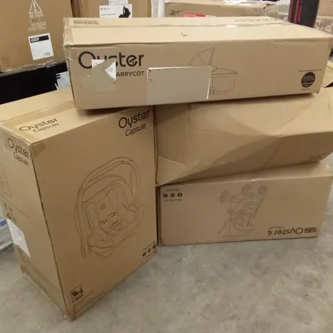 BOXED OYSTER 4 STROLLER SET; INCLUDES STROLLER, CARRYCOT AND CAR SEAT (4 BOXES)