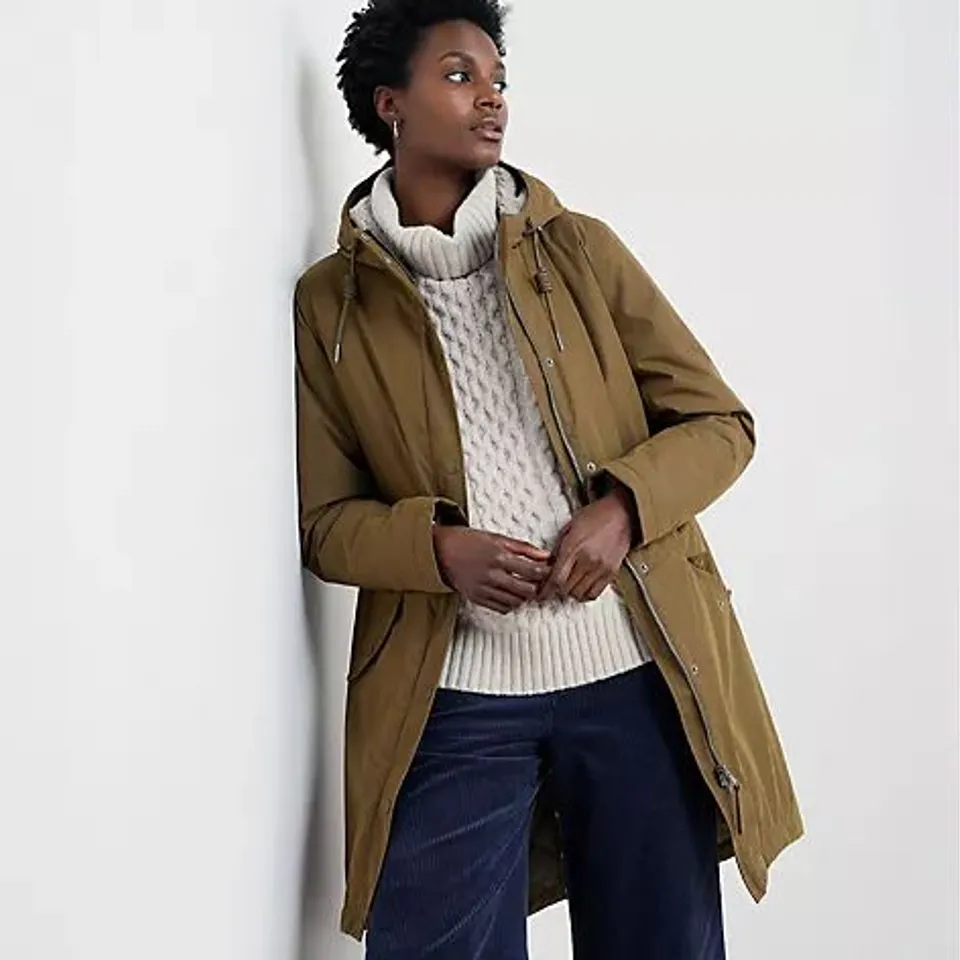 SEASALT CORNWALL PLANT HUNTER WATERPROOF COAT PETITE DARK SEAGRASS 14