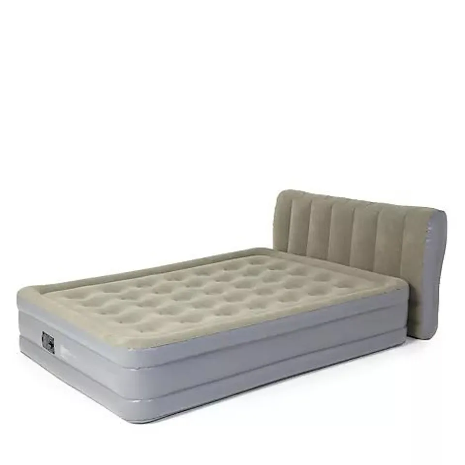 BODYFLEX INFLATABLE AIR BED WITH HEADBOARD & INTEGRATED PUMP