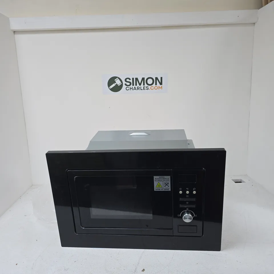 BUILT-IN MICROWAVE OVEN – BLACK GLASS FRONT WITH DIAL CONTROL