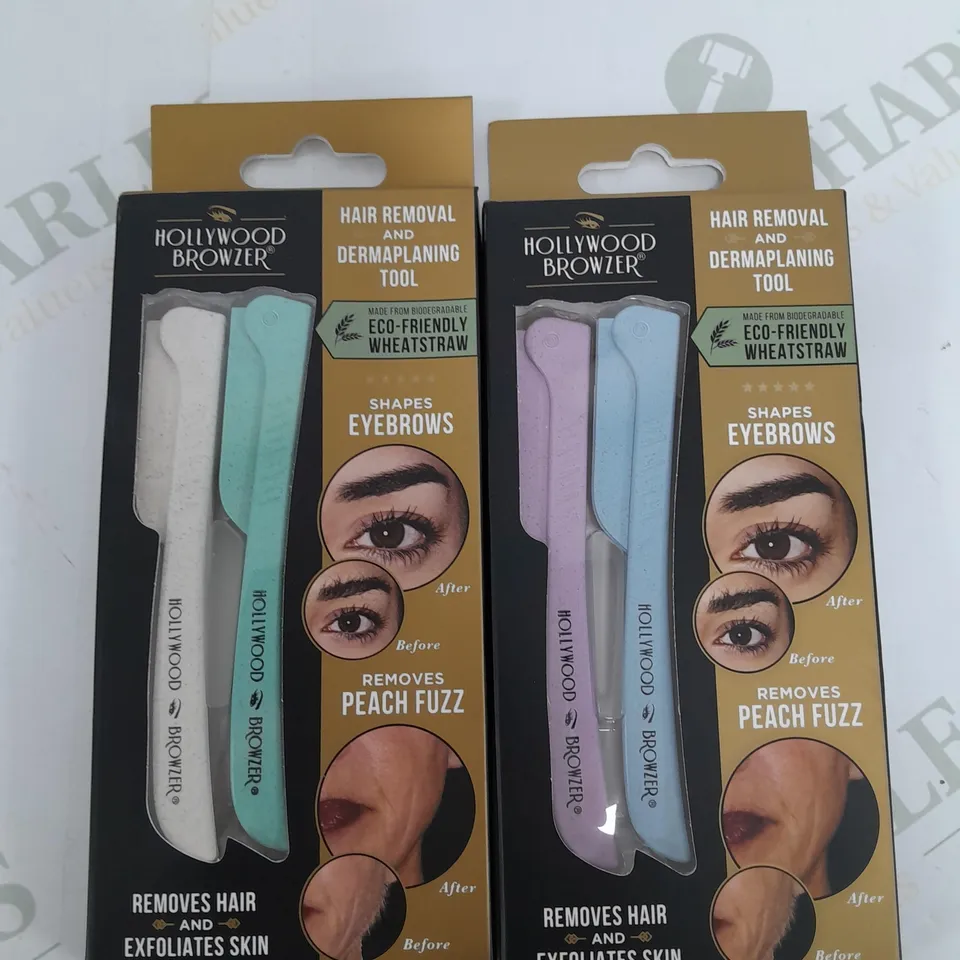 HOLLYWOOD BROWZER 4 PIECE GEMSTONE COLLETION DERMAPLANING KIT