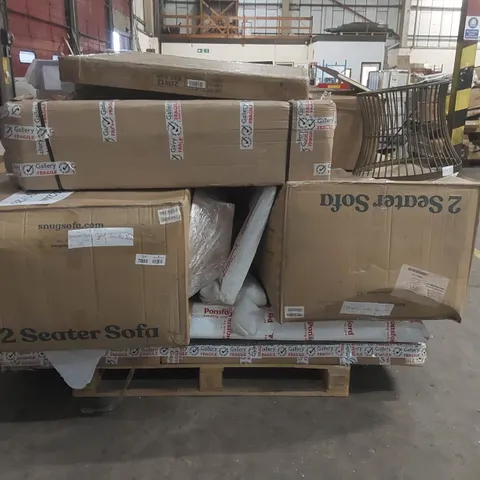 PALLET CONTAINING A LARGE QUANTITY OF ASSORTED DESIGNER FURNITURE PARTS 