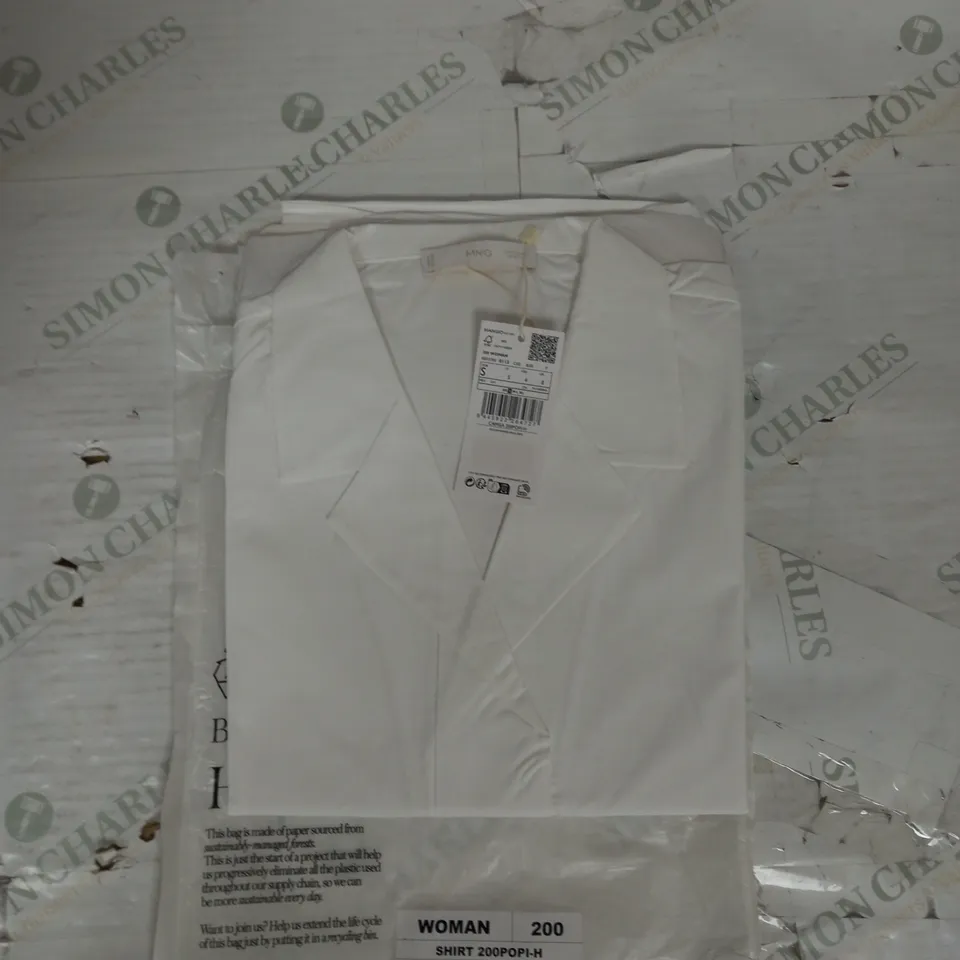 MNG WOMENS SHIRT IN WHITE SIZE S