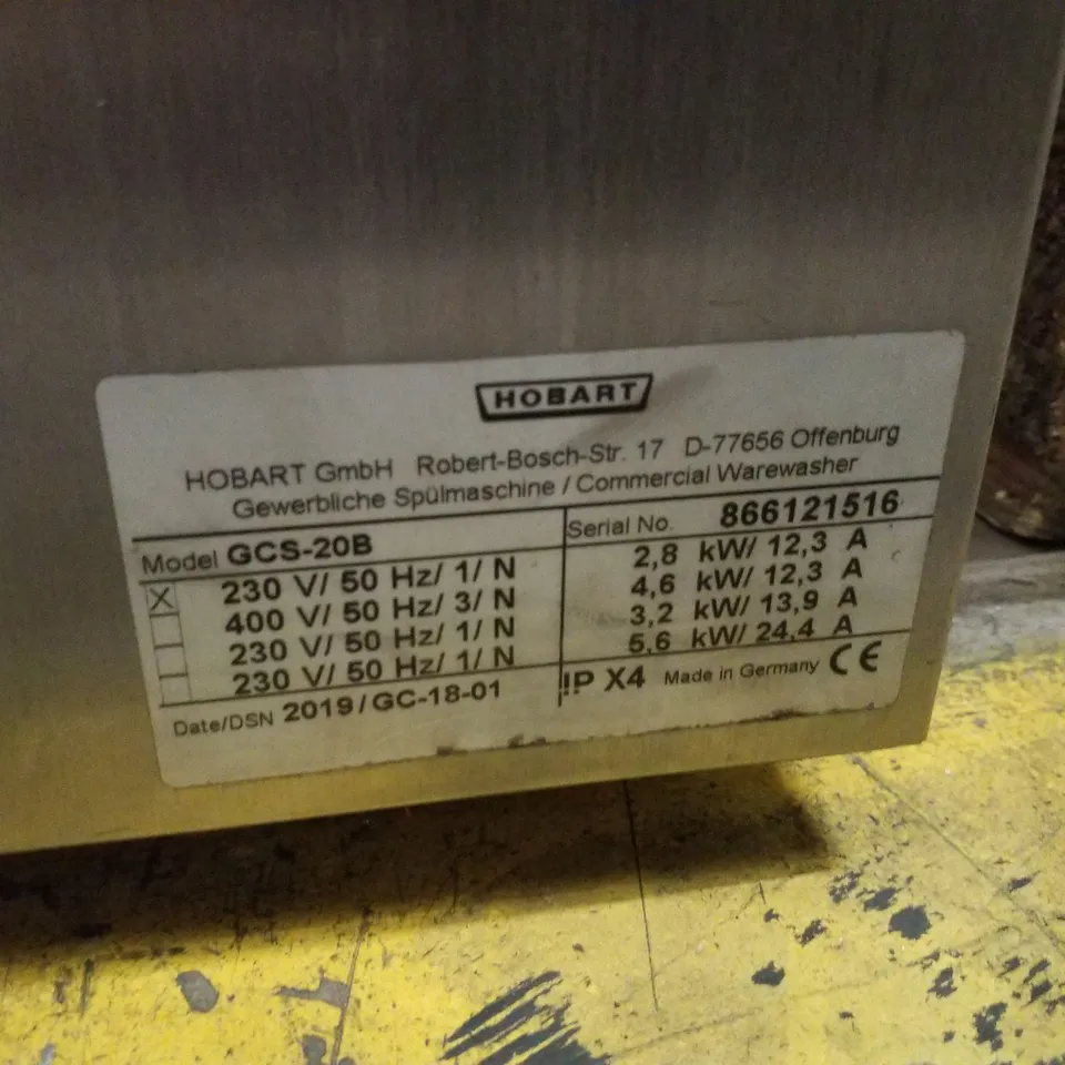 HOBART PROFI GLASSWASHER GCS-20B