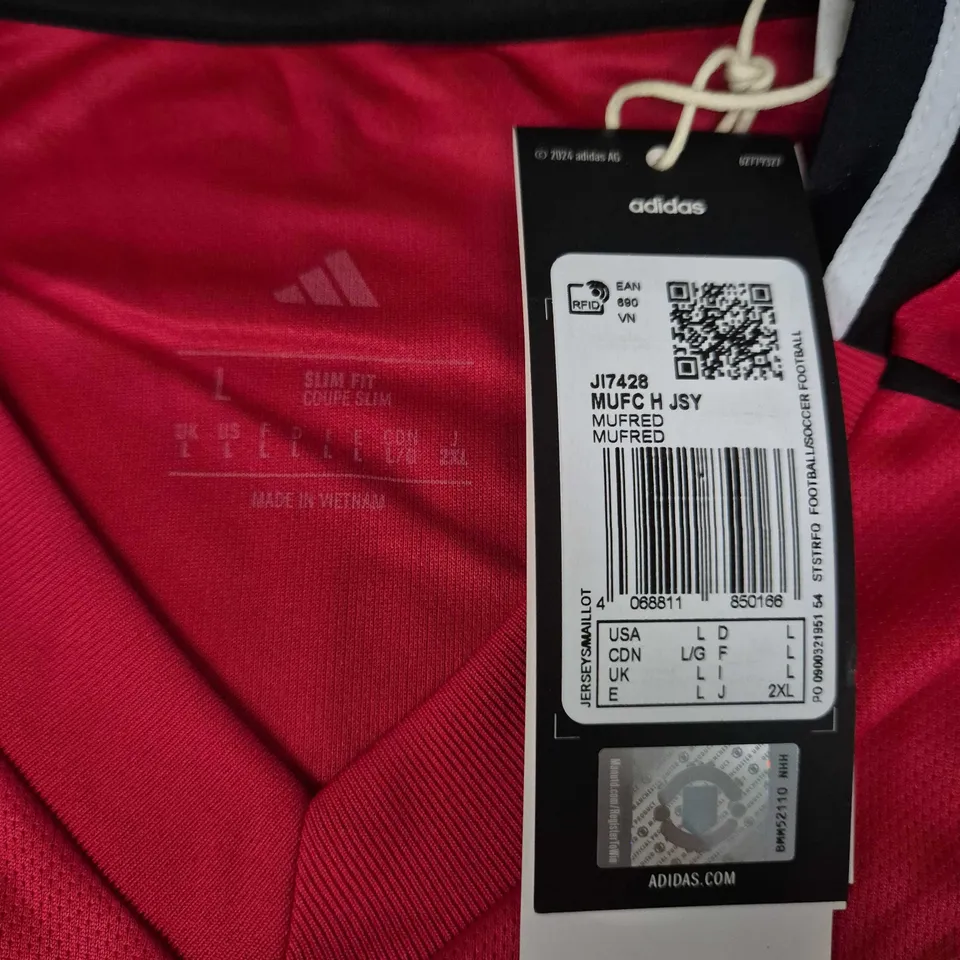 Manchester United FC Home Jersey – Adidas – Snapdragon sponsor – UK L