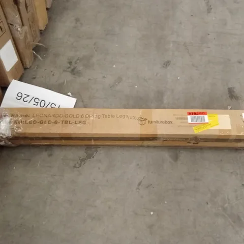 BOXED CHOWCHILLA 6 DINING TABLE LEGS - GOLD (1 BOX) - LEGS ONLY 