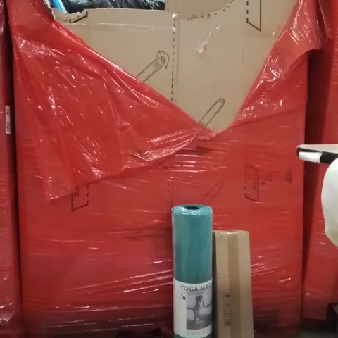 PALLET OF ASSORTED HOUSEHOLD GOODS AND PRODUCTS TO INCLUDE;FRUIT BOWL,LED MIRROR LIGHT,YOGA MAT 