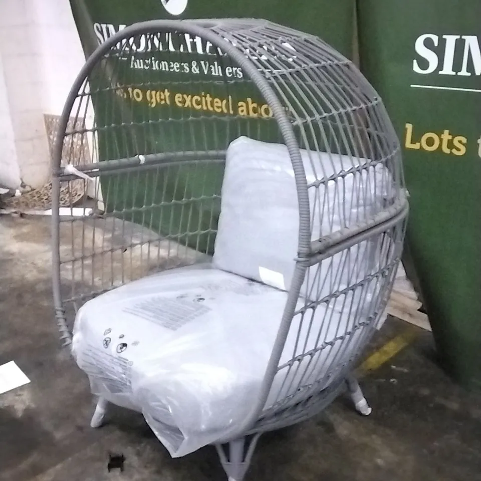 RATTAN EFFECT EGG CHAIR
